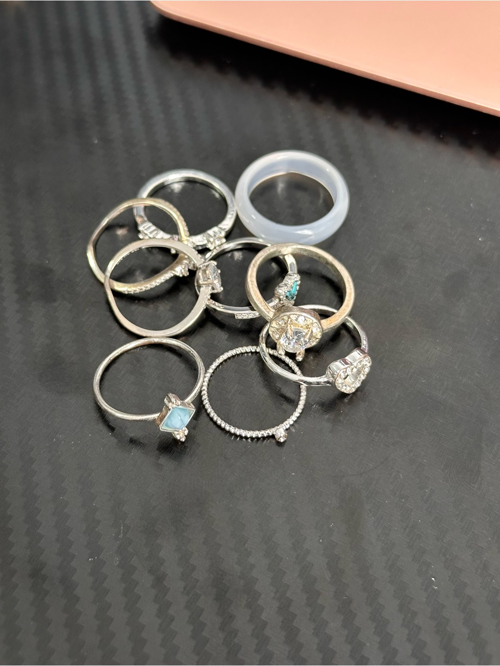 Silver Rings Bundle Rings Jewelry Size 8